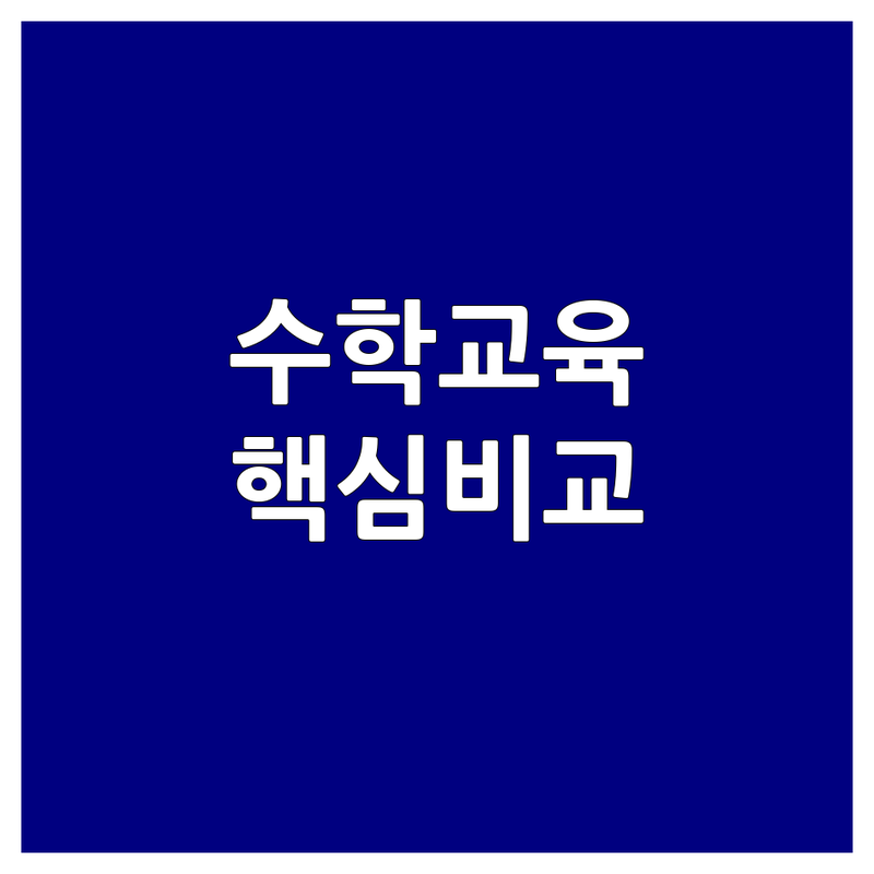 대한민국 수학교육 수학문제해결 한눈에 비교 | 가격부터 서비스까지 완벽 분석